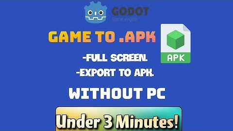How to export your game to apk in Godot 4 for Mobile(Android) | Tutorial