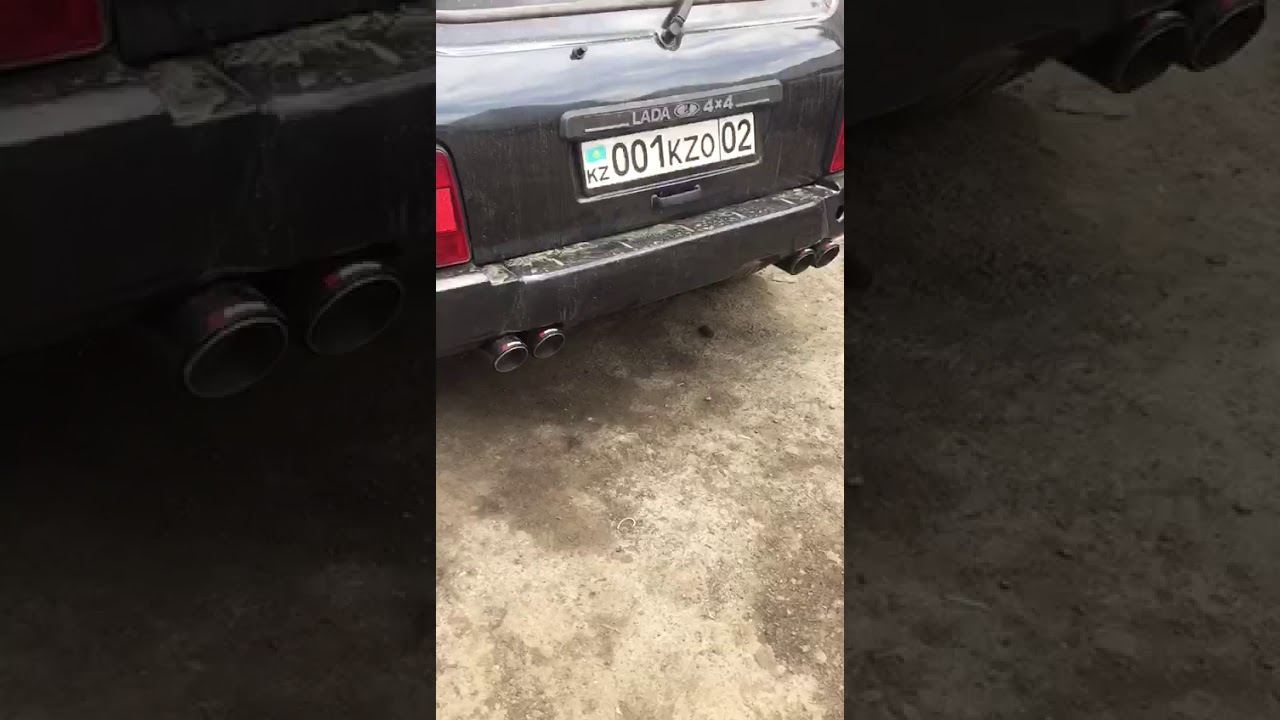 Раздвоенный выхлоп на ниву