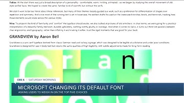 Microsoft changes default font; asks users to weigh in on 5 choices