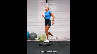 Box single-leg ankle hops