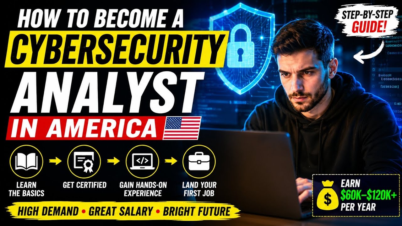 How to Become a Cybersecurity Analyst in America | Cyber Security Career Guide USA 2026