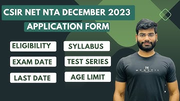 csir net nta december 2023 application form out| complete information