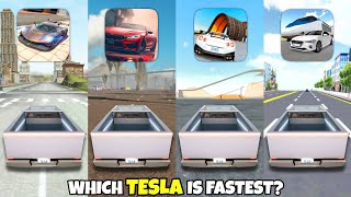 Tesla Top Speed in Extreme Car Driving Simulator, 3D Driving Class, Driving School, Car Stunt Races