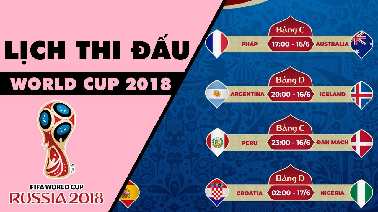 LỊCH THI ĐẤU WORLD CUP 2018 HOÀN CHỈNH NHẤT | TROLL BÓNG ĐÁ