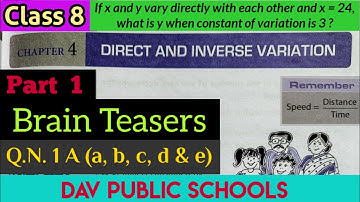 DAV class 8 maths chapter 4 Brain Teasers Q.N. 1A - all sums