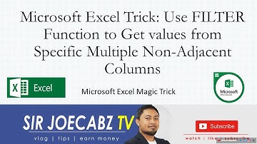 Microsoft Excel Trick: Use FILTER Function to Get values from Specific Multiple Non-Adjacent Columns