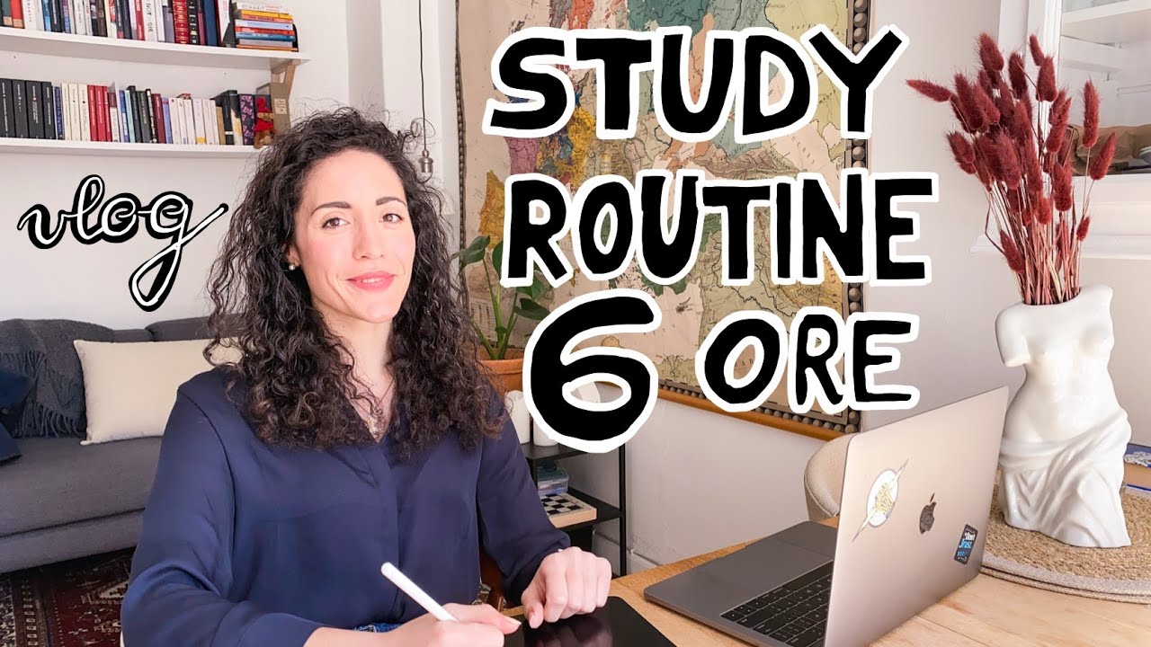 study routine SENZA PAUSE 6 ore | active recall e come organizzo lo studio di materie diverse (vlog)
