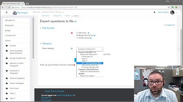 Moodle - Export Question Bank