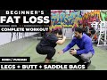 LEGS + BUTT + SADDLE BAGS Beginners Fat Loss Workout! BBRT#113 (Hindi / Punjabi)