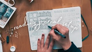 cozy vlog #5 | new reading journal setup 🤩📚 | simple spreads | soft piano, no talking