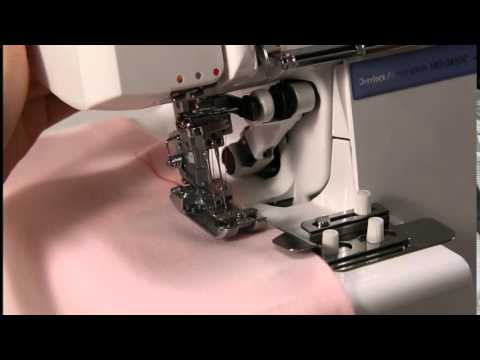 JUKI ロックミシンアクセサリー －すそ引き縫い用ガイド－ - YouTube
