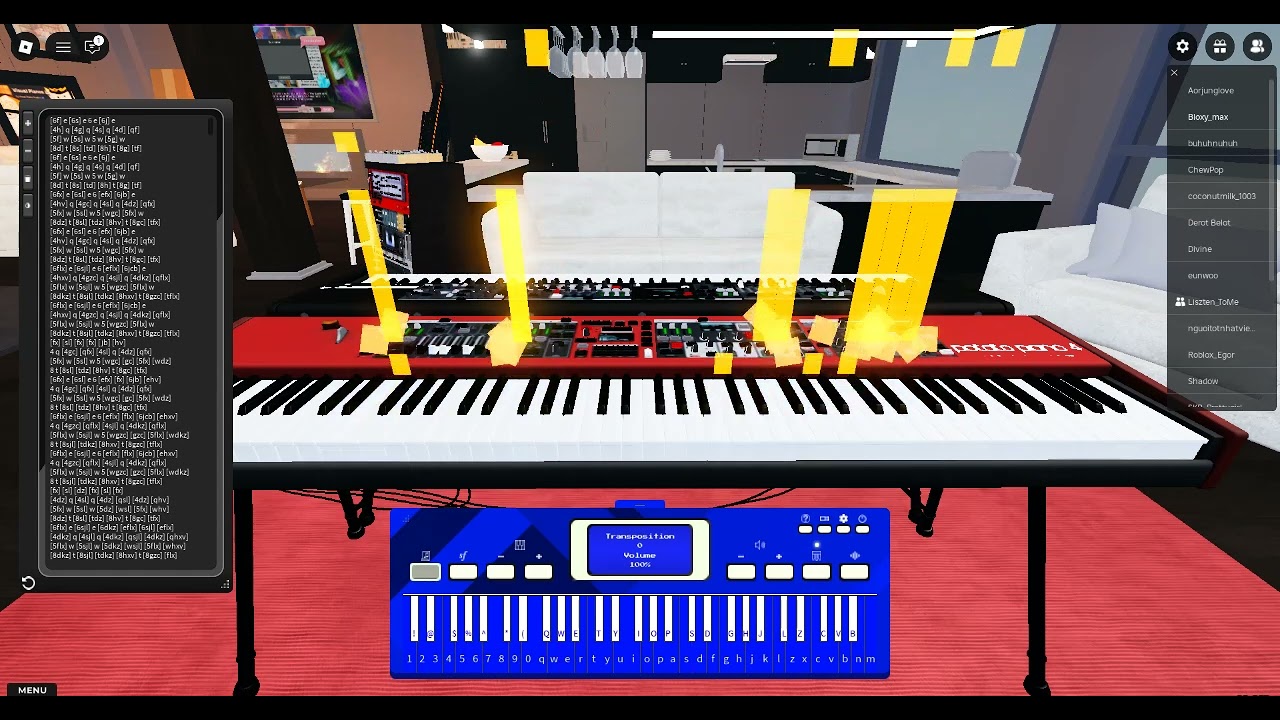 Back on track - Geometry dash (roblox Virtual Piano)