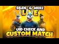 Live Free Fire UID CHECK & Custom Match 🔥#shortsfeed #freefire #games #shortslive