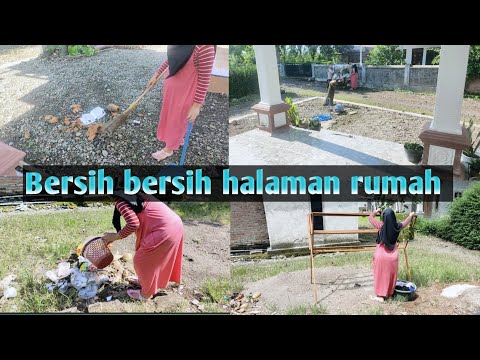 Bersih Bersih Halaman Rumah | Lanjut Jemur Baju | kegiatan IRT di rumah