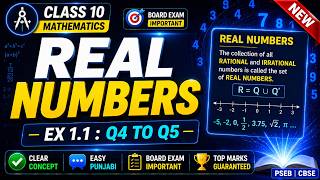 Real Numbers Exercise 1.1 Q4 &amp; Q5 | Class 10 Maths Chapter 1 | PSEB CBSE | Easy Punjabi