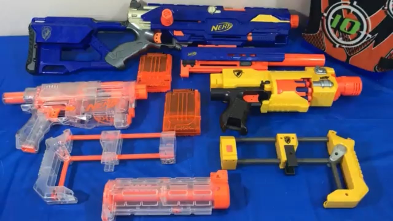 Box of Toys Toy Guns NERF Guns N Strike Toy Rifles Toys for Kids - YouTube