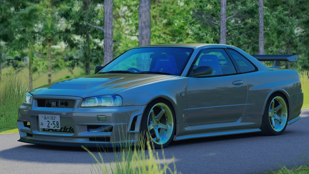Nissan Skyline GTR R34 In Assetto Corsa + Download - YouTube