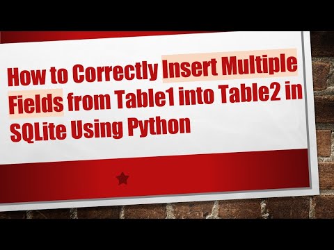 How to Correctly Insert Multiple Fields from Table1 into Table2 in SQLite Using Python