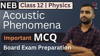 Acoustic Phenomena || Important MCQ || Chapter 9 || Class 12 Physics in Nepali || NEB Exam - Gurubaa