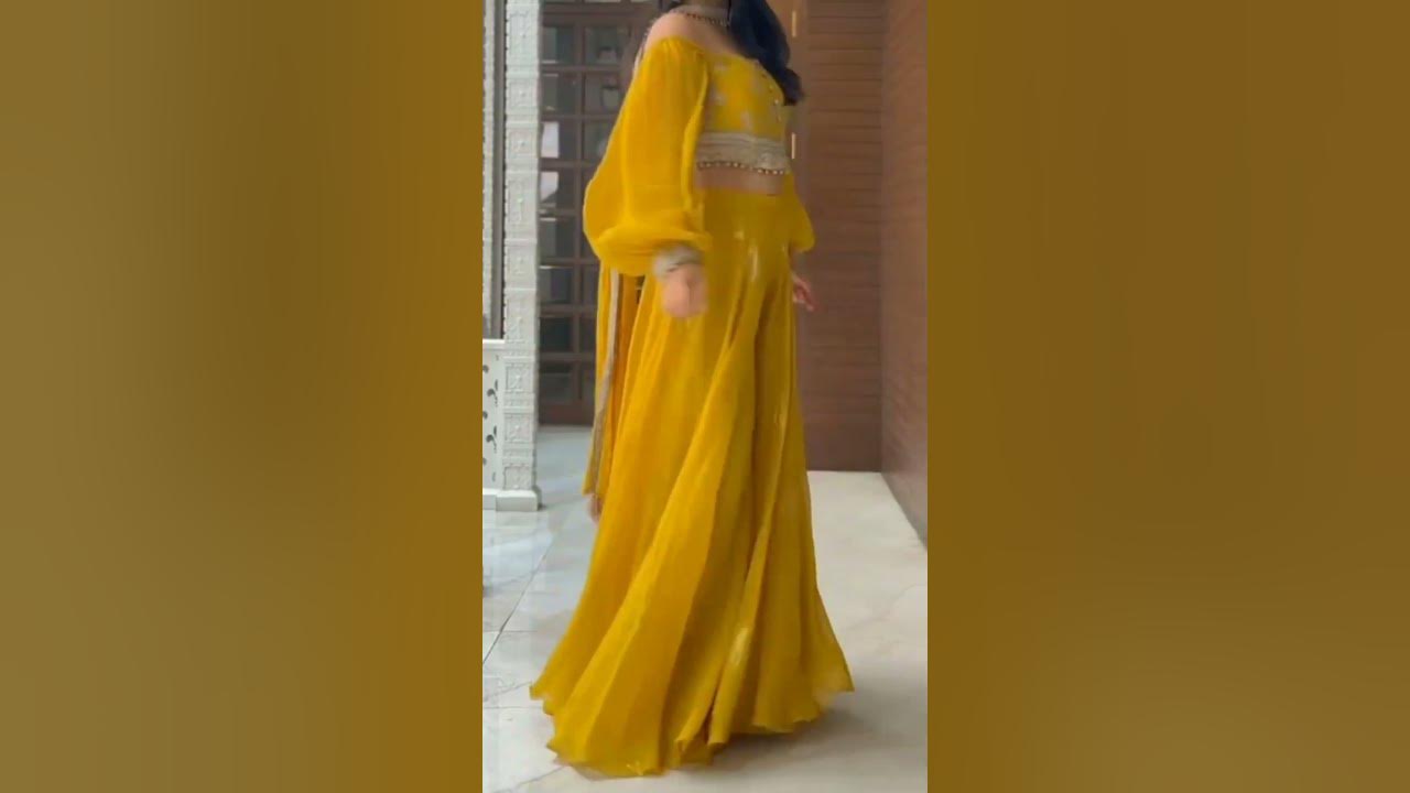 Afghani Sleeves with Crop top / crop top with sharara croptop sharara