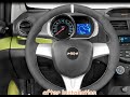 MEWANT---for Chevrolet Spark 2013-2015 / Spark EV 2014-2016 Hand Stitch Steering Wheel Cover Install