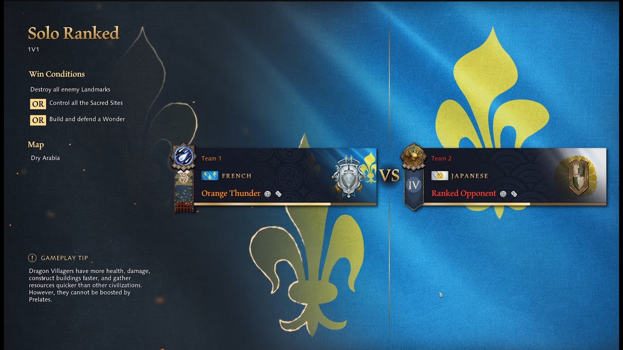 Age of Empires 4 Quest from Platinum to Conqueror! French vs Japanese Season 12