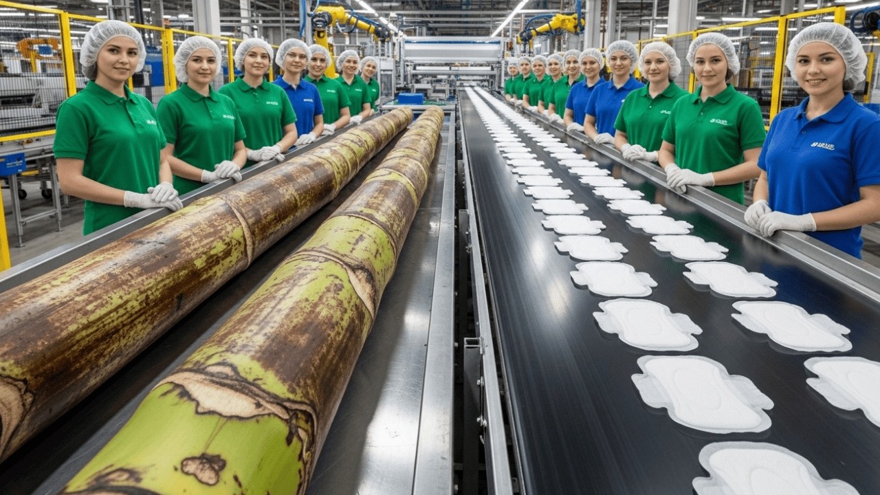 Inside the $100M Banana Factory: Transforming Waste into High-Tech Sanitary Pads