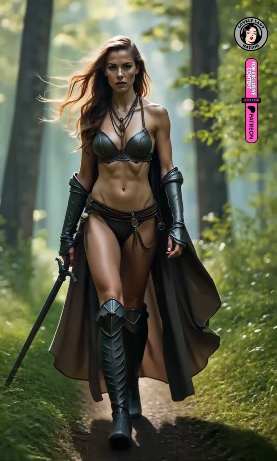 Mystical female knights walking in the forest vol.6 #femalewarrior