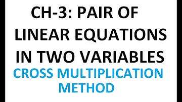 Mathematics|Class 10th| LINEAR EQUATIONS IN TWO VARIABLES: CROSS MULTIPLICATION METHOD| EXERCISE 3.5