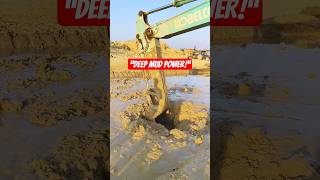 Excavator Deep Mud Digging in Water | Kobelco Powerful Work 💪💦 #shorts #jcbexcavator #jcbtractor