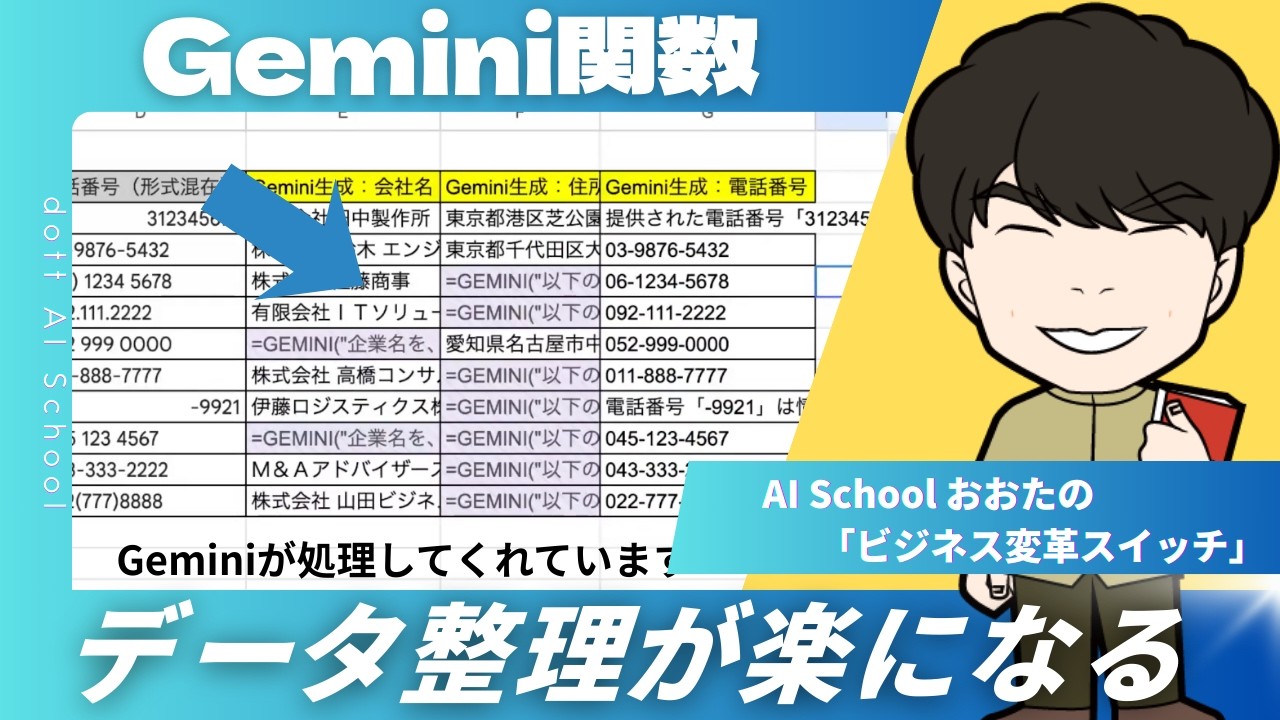 Googleスプレッドシート×Gemini関数で実現する、AI時代のデータ整理