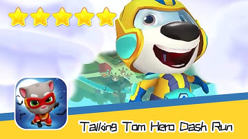 Talking Tom Hero Dash Run Day154 Walkthrough Endless runner Save the world Recommend index five star