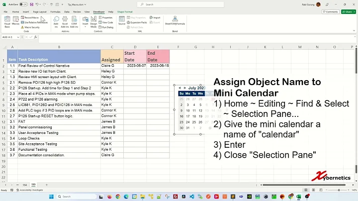 How do I make my Excel calendar pop up? - Excel Tips and Tricks