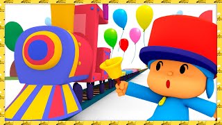 🚂 Pocoyo's Crazy Train - Learn The Colors With Balloons | Full Episodes | VIDEOS \& CARTOONS for KIDS