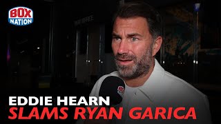 Eddie Hearn FIERY REACTION to Ryan Garcia MISSING WEIGHT & MASS BRAWL at weigh-in