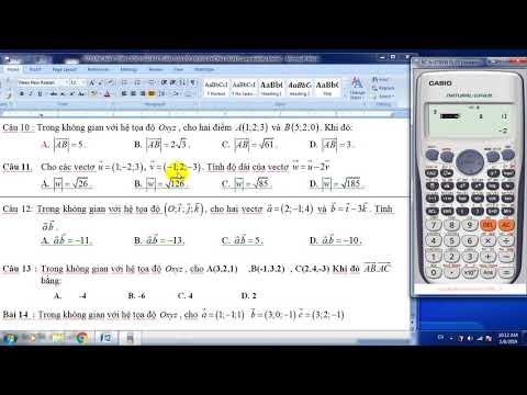 Video Phương pháp tọa độ trong không gian bằng casio/ bấm... - youtube