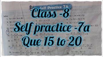 new learning composite mathematics class 8 self practice7a  | Schand maths solutions chapter 7 ex 7a