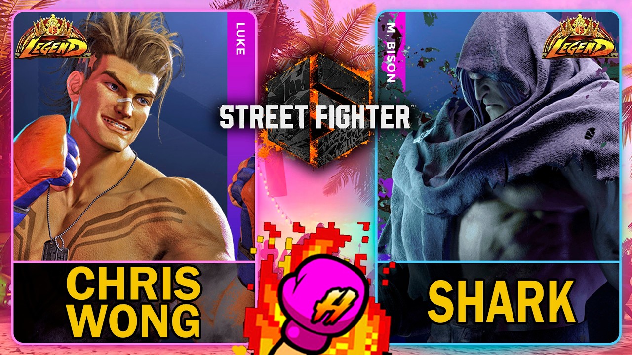 SF6 Chris Wong (LUKE) VS Shark (M.BISON)🥊Street Fighter 6🥊スト6🥊4K 60ᶠᵖˢ