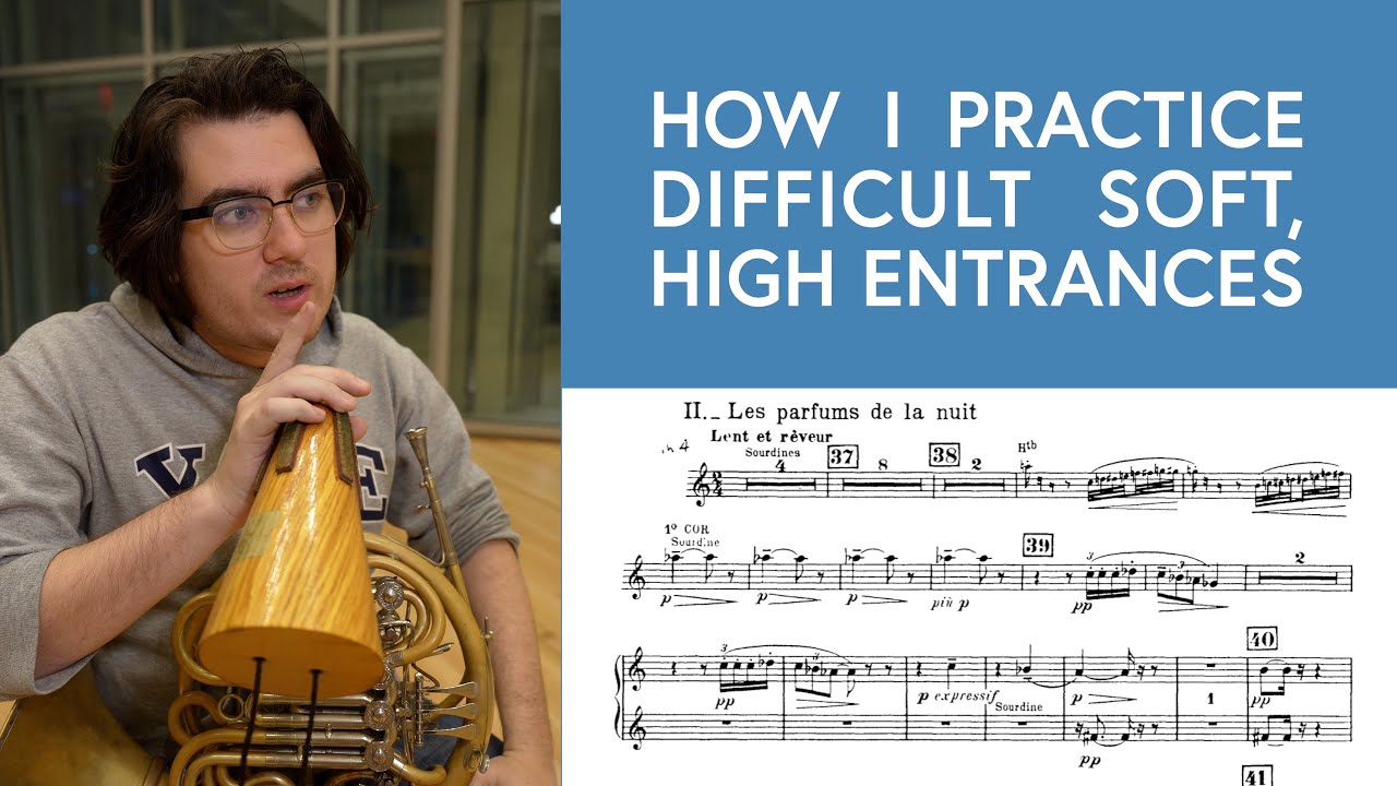 How to practice difficult exposed high entrances on French horn.