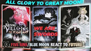 [🇺🇸🇧🇷]Raising Villains The Right Way react to Future | Patreon Of Villains | Blue Moon |Gacha React 