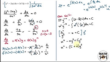 Differential Equations | Bernoulli Equations