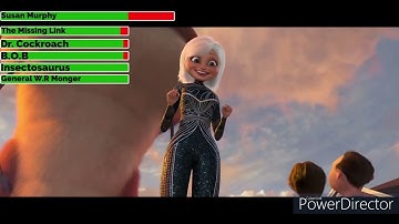 Monsters vs. Aliens (2009) Final Battle with healthbars