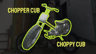 CUB CHOPPER - CUSTOM CHOPPY CUB . timelapse full built choppycub - chopper bebek -