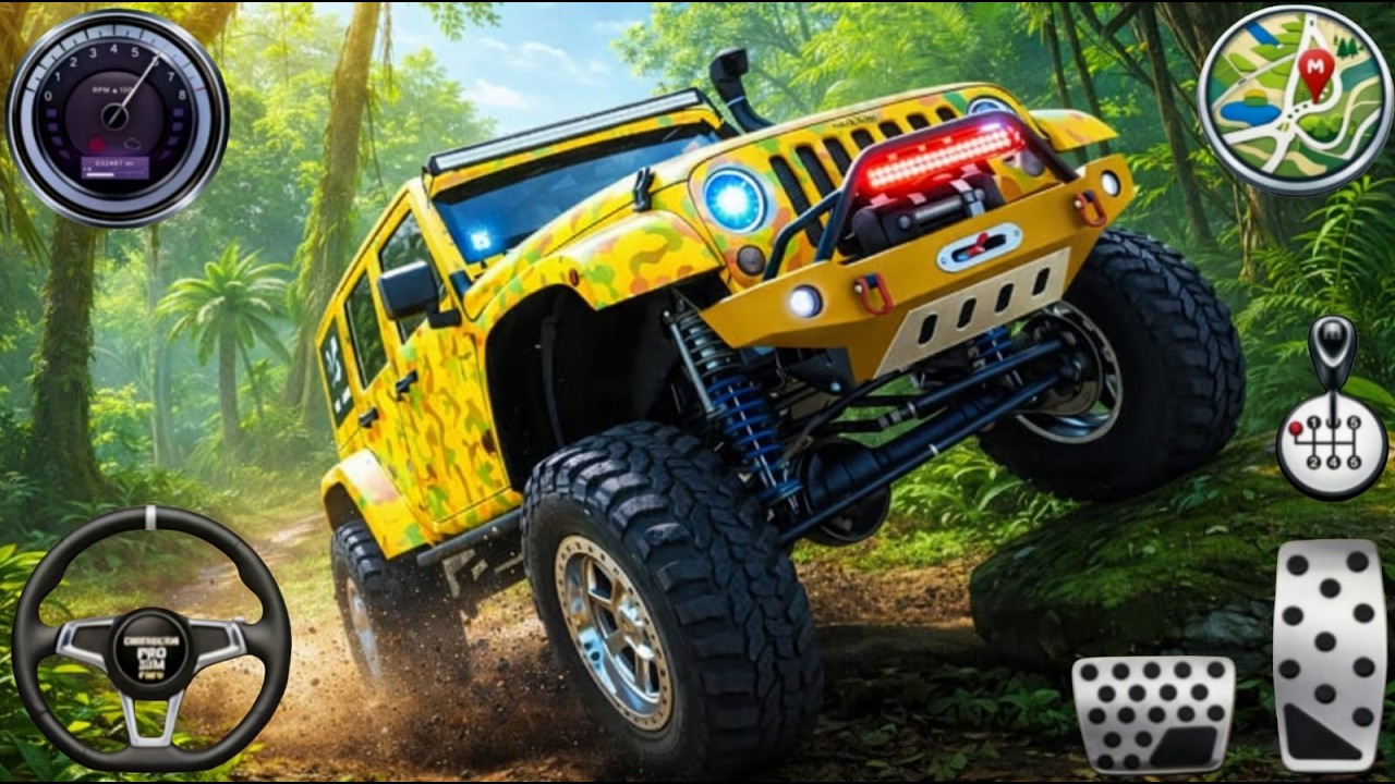 4x4 Offroad Jeep Driving Simulator 3D - Drive SUV 4x4 jeep Offroad Game - Android GamePlay