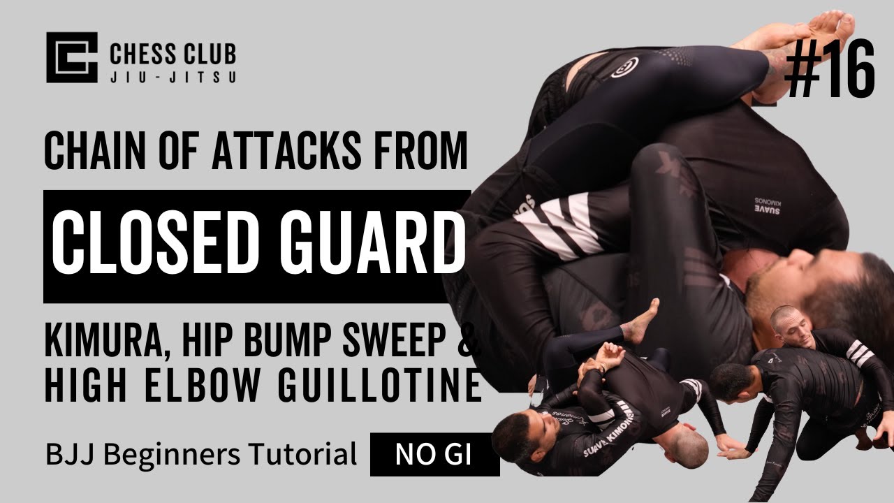 No Gi BJJ Beginners Tutorial Kimura, Hip Bump Sweep & High Elbow