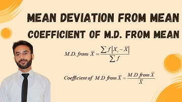 Mean Deviation from Mean | Coefficient of M.D. | Dispersion | Statistics | CH 4 | LEC 4 | Class 11