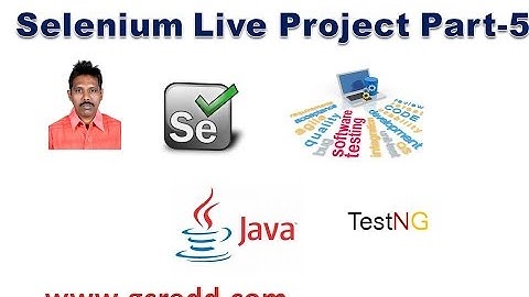 Selenium Live Project Part-5