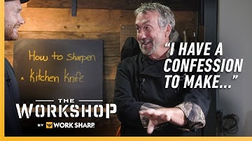 Sharpening a Kitchen Knife with The Sporting Chef! Work Sharp E5 Tutorial