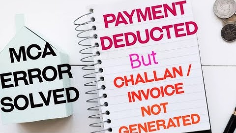 MCA ERROR SOLVED - PAYMENT DEDUCTED FROM BANK BUT INVOICE NOT GENERATED....