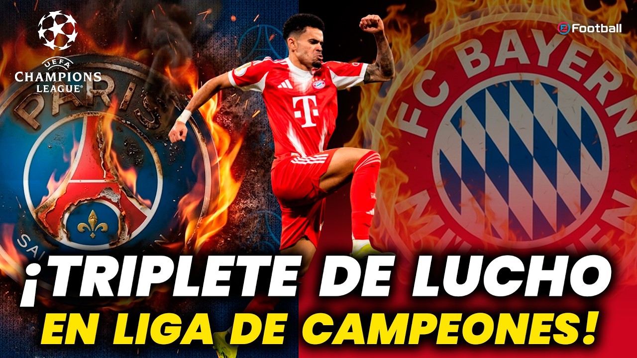 BAYERN ganó 5 a 0 a PSG en CHAMPIONS con goles de LUIS DIAZ - YouTube